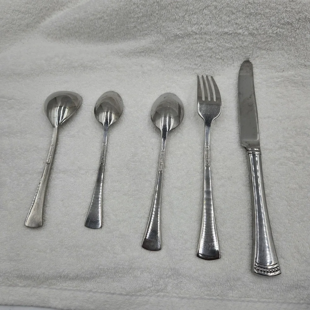 41 Piece Assortment Lenox Portola 18/10 Stainless Steel Flatware **See Photos**